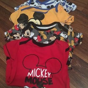 4 Disney MICKEY MOUSE onesies! 6-9M